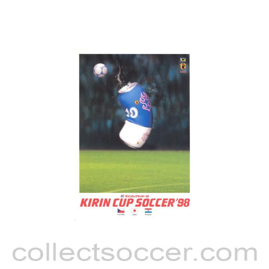 1998 Japan Cup Kirin World Challenge Cup official programme Japan v Czech Republic v Paraguay
