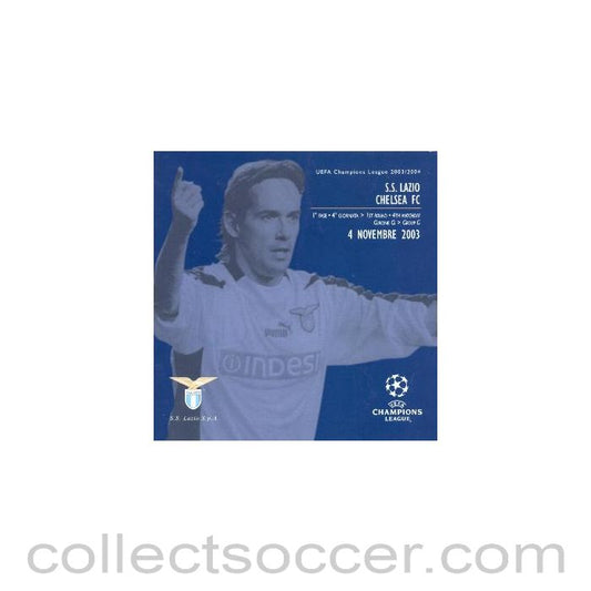 2003 - Lazio vChelsea Official Programme 04/11/2003 Champions League