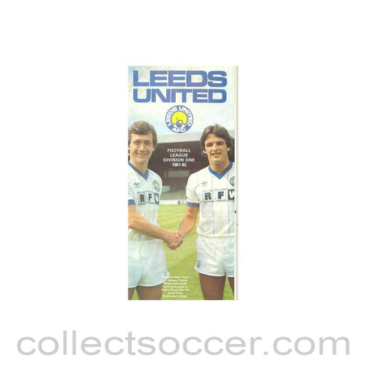 1981 - Leeds United Football League Division One 1981-1982 official brochure