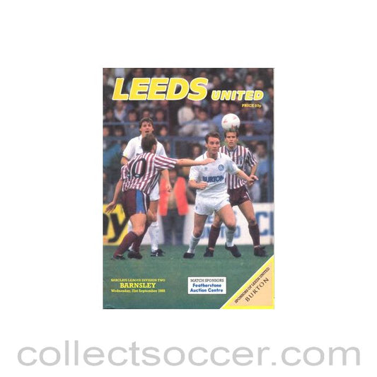 1988 - Leeds United v Barnsley official programme 21/09/1988 Barclays League