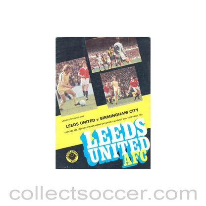 1977 - Leeds United v Birmingham City official programme 27/08/1977 Football League