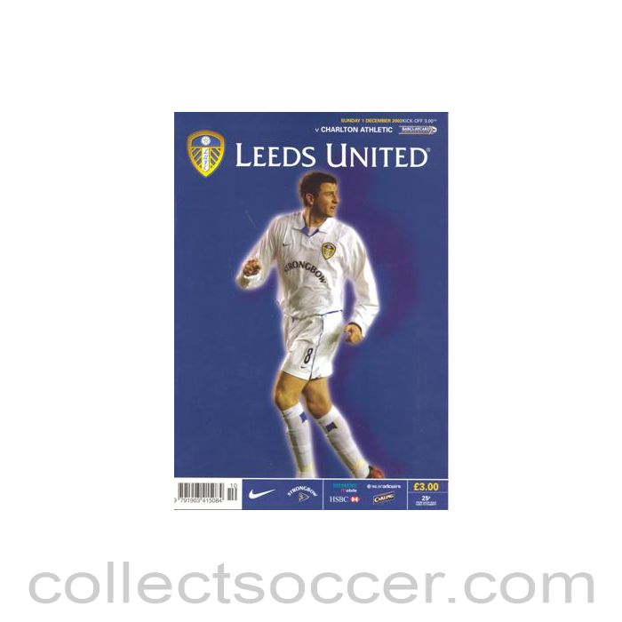 2002 - Leeds United v Charlton Athletic official programme 01/12/2002 Premier League