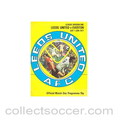 1977 - Leeds United v Everton official programme 01/01/1977 Football League