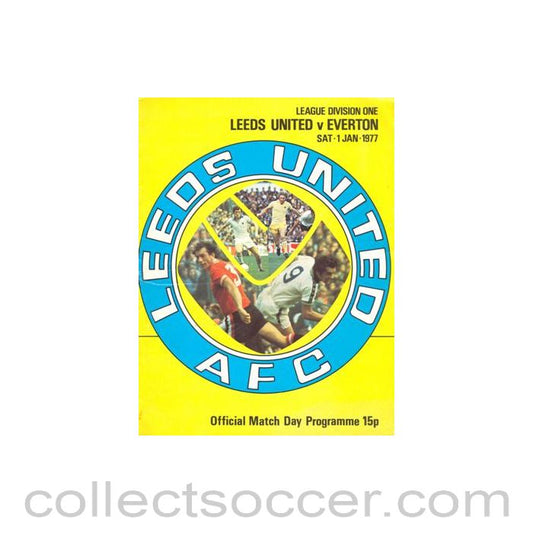 1977 - Leeds United v Everton official programme 01/01/1977 Football League