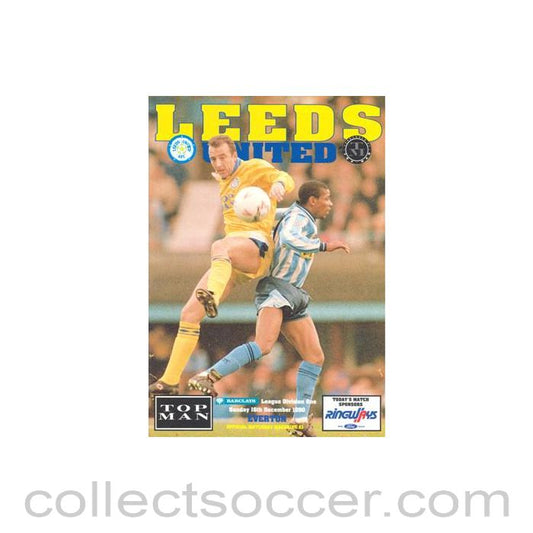 1990 - Leeds United v Everton official programme 16/12/1990 Football League