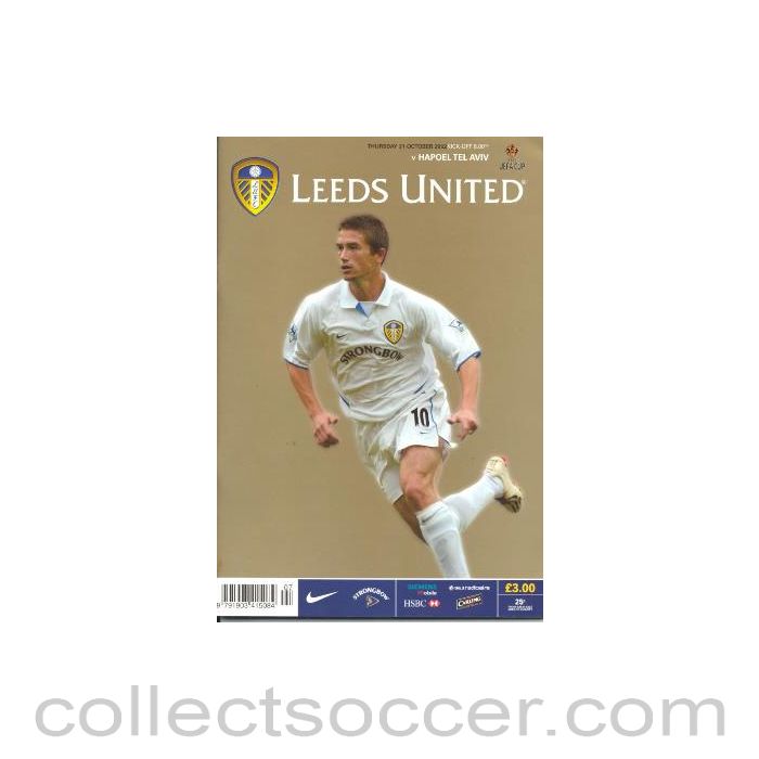 2002 - Leeds United v Hapoel Tel Aviv official programme 31/10/2002 UEFA Cup