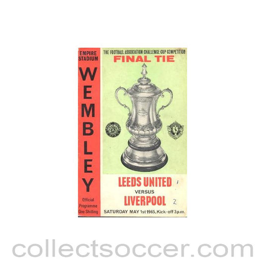 1965 FA Cup Final Programme Leeds United v Liverpool