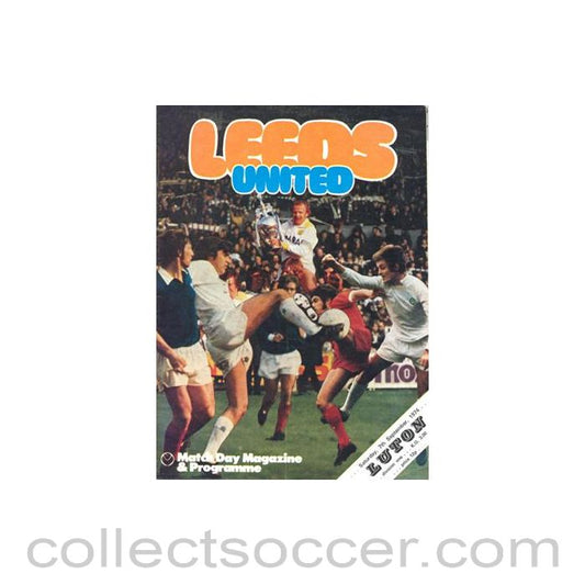 1974 - Leeds United v Luton Town official programme 07/09/1974 Football League