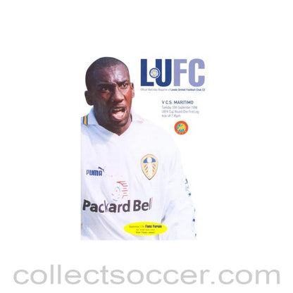 1998 - Leeds United v Maritimo official programme 15/09/1998 UEFA Cup