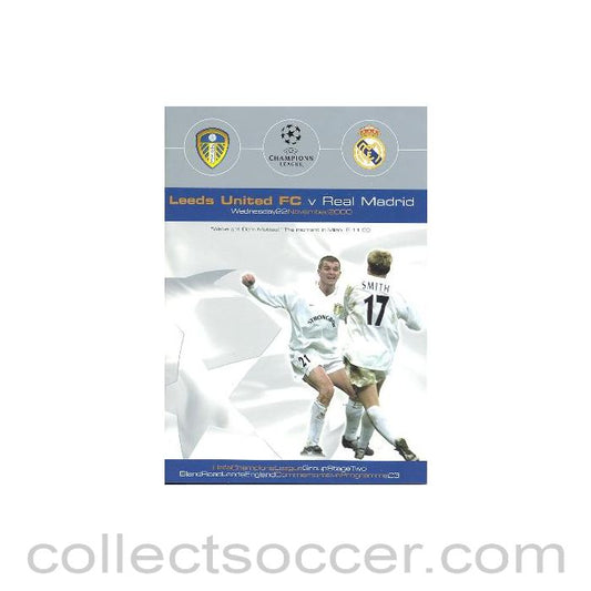2000 - Leeds United v Real Madrid official programme 22/11/2000