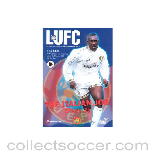 1998 - Leeds United v Roma official programme 03/11/1998 UEFA Cup