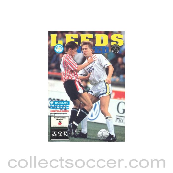 1991 - Leeds United v Sheffield United official programme 08/05/1991 Football League