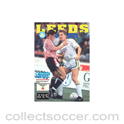 1991 - Leeds United v Sheffield United official programme 08/05/1991 Football League