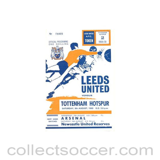 1969 - Leeds United v Tottenham Hotspur officialst programme 09/08/1969 Football League