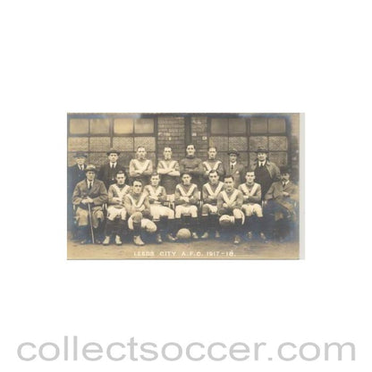 1917 - Leeds City (now Leeds United) team photograph postcard of season 1917-1918