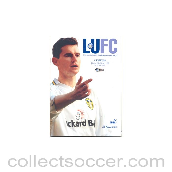 1999 - Leeds United v Everton official programme 20/02/1999