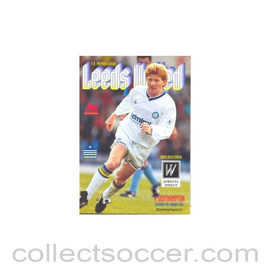 1993 - Leeds United v Southampton official programme 09/01/1993