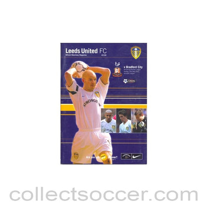 2001 - Leeds United v Bradford City official programme 13/05/2001