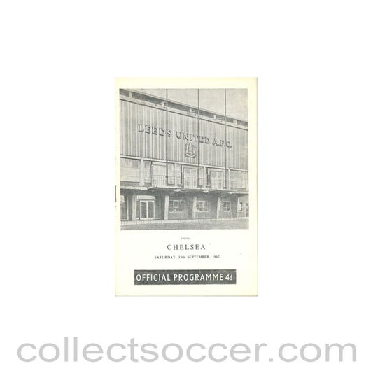 1962 - Leeds United v Chelsea official programme 15/09/1962