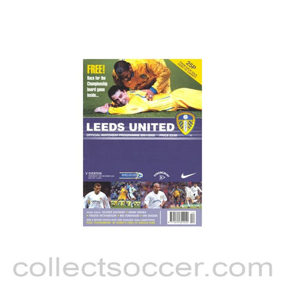 2001 - Leeds United v Everton official programme 19/12/2001