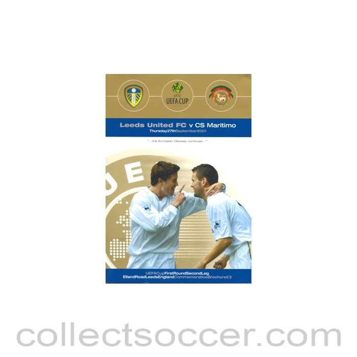 2001 - Leeds United v CS Maritimo official programme 27/09/2001