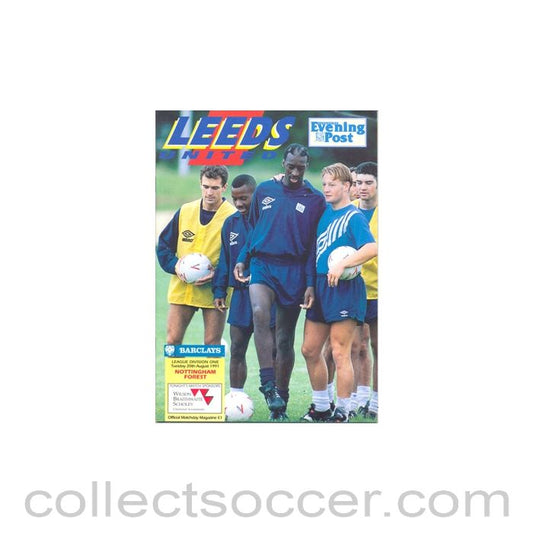 1991 - Leeds United v Nottingham Forest official programme 20/08/1991