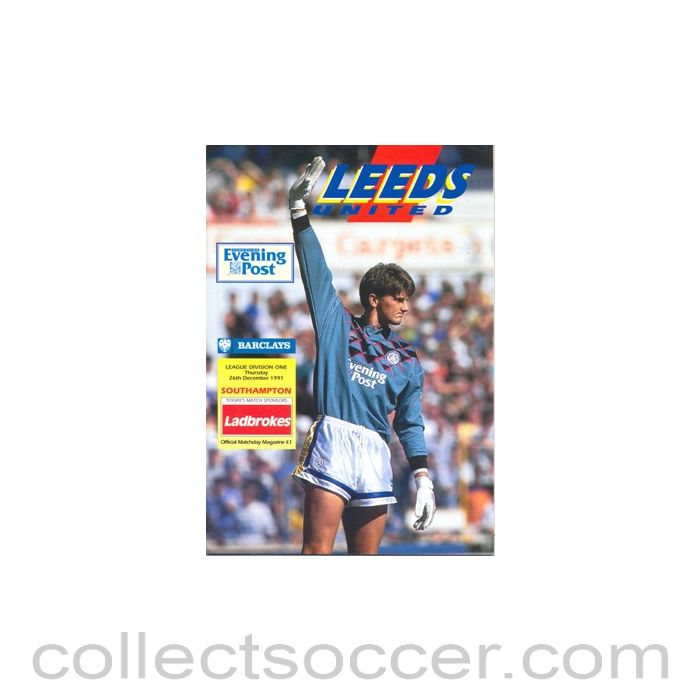 1991 - Leeds United v Southampton official programme 26/12/1991