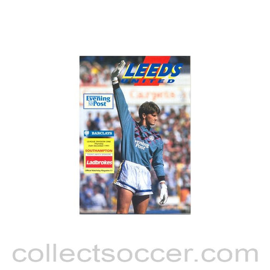 1991 - Leeds United v Southampton official programme 26/12/1991