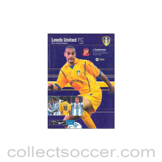 2000 - Leeds United v Sunderland official programme 16/12/2000