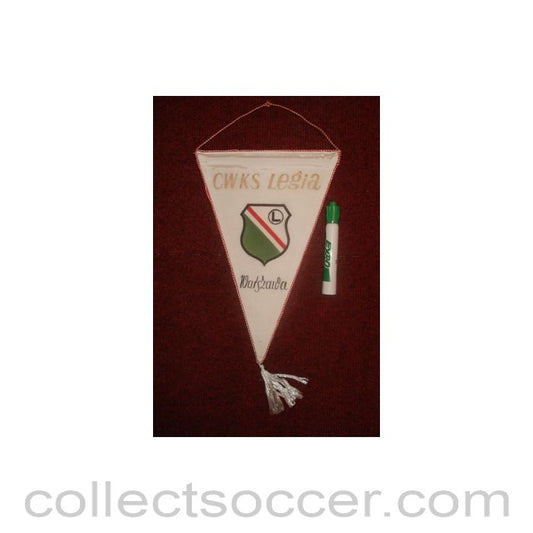 Legia Warsaw Pennant once property of the football referee Neil Midgley