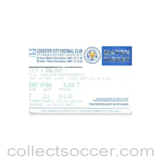 1995 - Leicester City v Chelsea ticket 06/05/1995