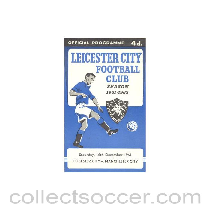 1961 - Leicester City v Manchester City official programme 16/12/1961 Football League