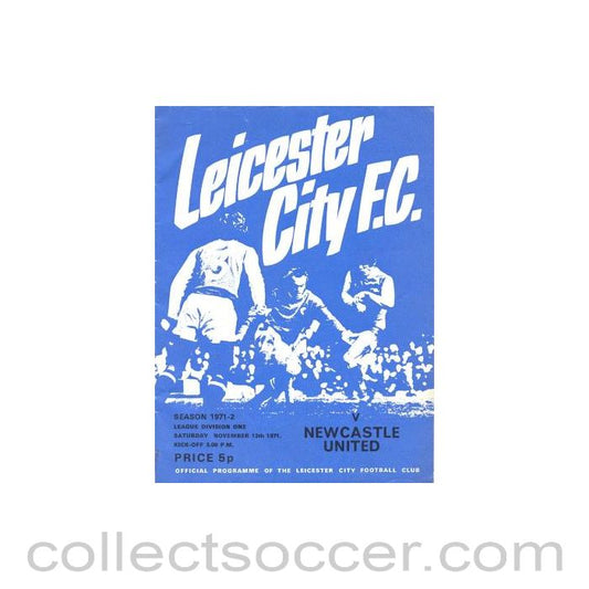 1971 - Leicester City v Newcastle United official programme 13/11/1971 Football League