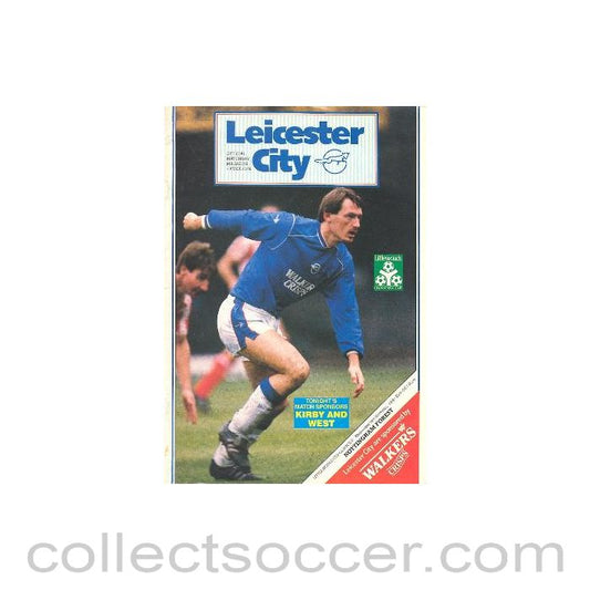 1988 - Leicester City v Nottingham Forest official programme 30/11/1988 Littlewoods Cup