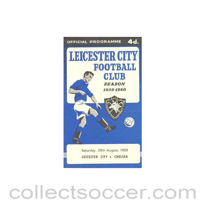1959 - Leicester City vChelsea official programme 29/08/1959