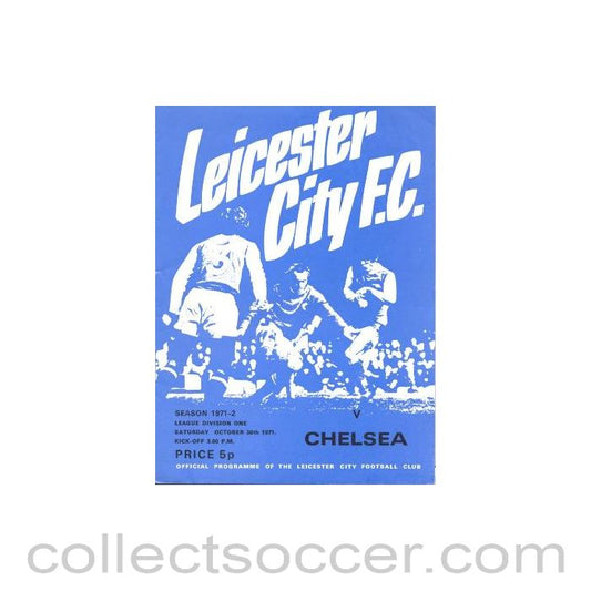 1971 - Leicester City vChelsea official programme 30/10/1971