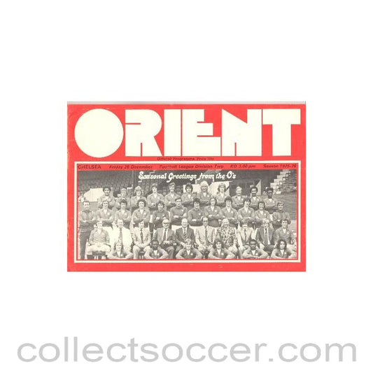 1975 - Leyton Orient vChelsea official programme 26/12/1975