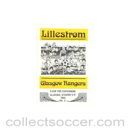 1979 - Lillestrom v Glasgow Rangers official programme 1979-1980