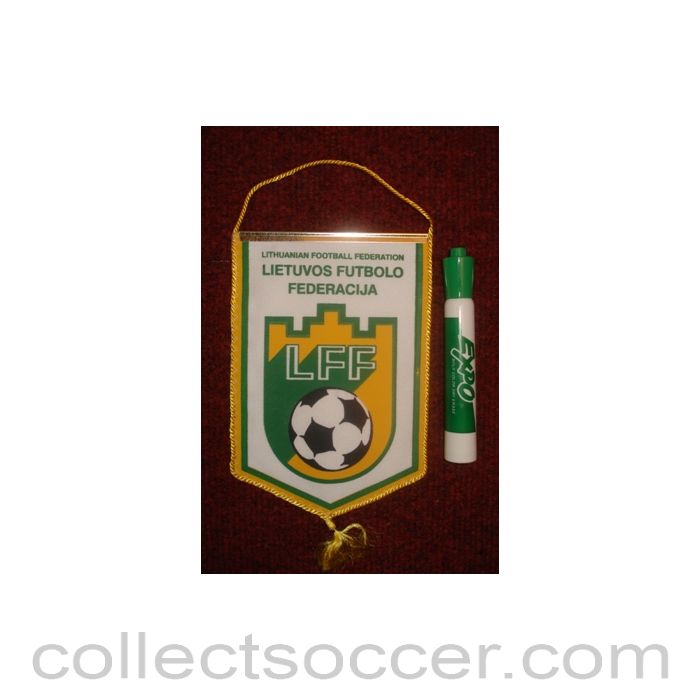 The Lithuanian Football Association Pennant once property of the football referee Neil Midgley