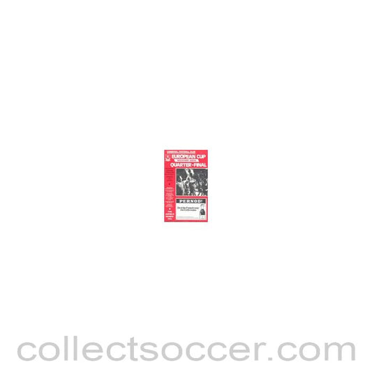 1978 - Liverpool v Benfica official programme 15/03/1978 European Cup Quarter Final