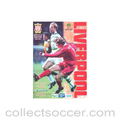1997 - Liverpool v Celtic official programme 30/09/1997 UEFA Cup