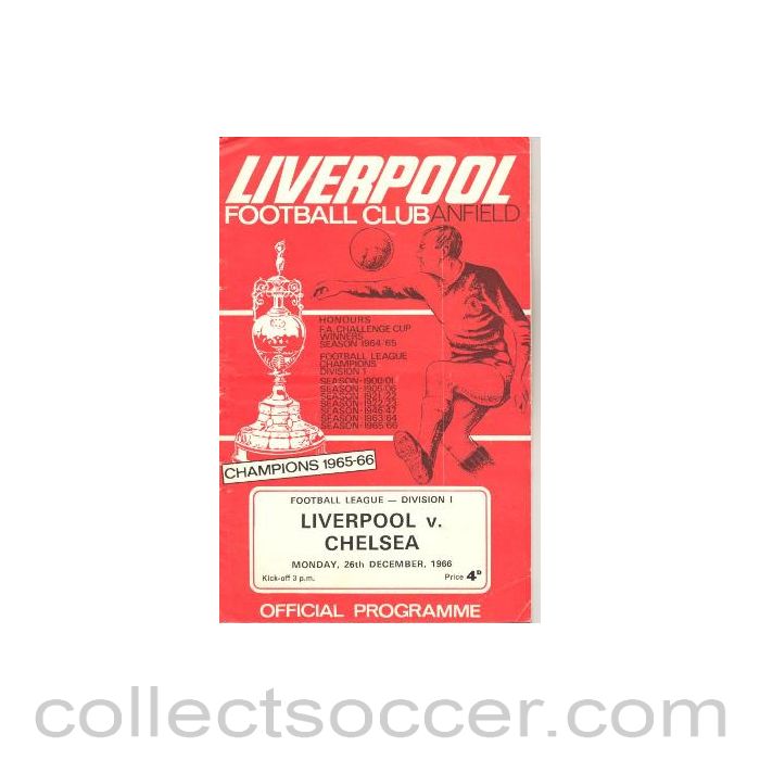 1966 - Liverpool vChelsea official programme 26/12/1966