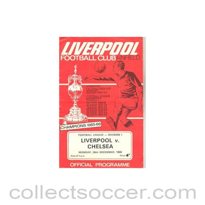 1966 - Liverpool vChelsea official programme 26/12/1966