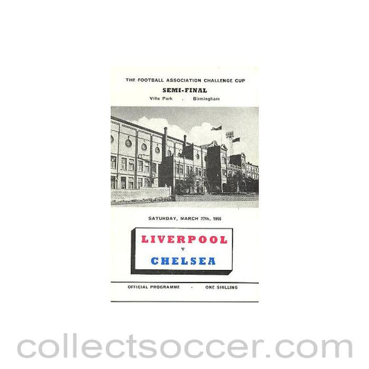 1965 - Liverpool vChelsea official programme 27/03/1965 Semi-Final