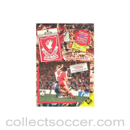1990 - Liverpool v Everton official programme 03/02/1990
