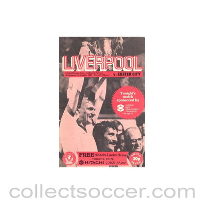 1981 - Liverpool v Exeter City official programme 07/10/1981