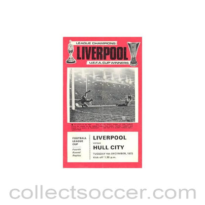 1973 - Liverpool v Hull City official programme 04/12/1973