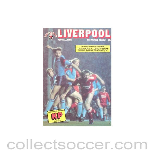 1987 - Liverpool v Luton Town official programme 07/03/1987