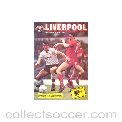 1987 - Liverpool v Luton Town official programme 26/01/1987