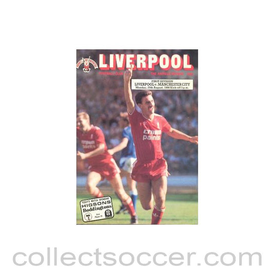 1986 - Liverpool v Manchester City official programme 25/08/1986